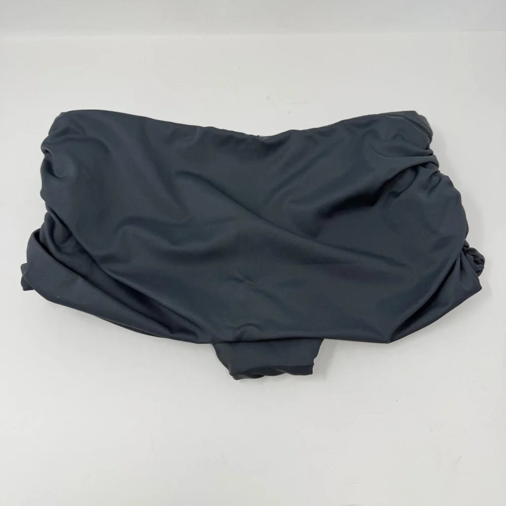 Skims NWT Sculpting Swim Fold Over Bikini Bottom Gunmetal Gray Size M